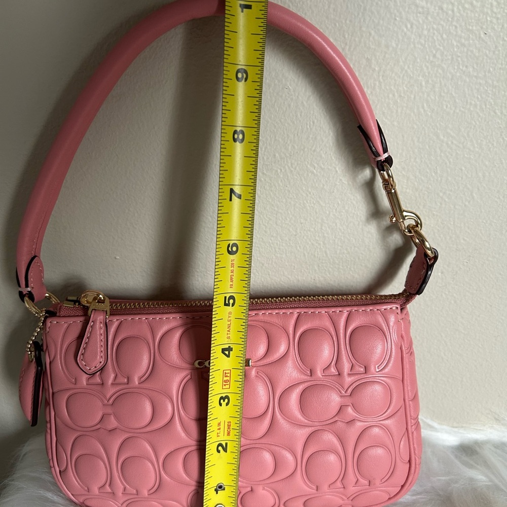 Coach Nolita 19 Pink Quilted Leather Signature C Shoulder Bag Excellent - Picture 10 of 10